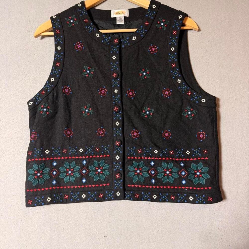 Talbots Women's Black and Grey Blouse